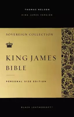 KJV, Personal Size Reference Bible, Sovereign Collection, Leathersoft, Black, Red Letter, Comfort Print