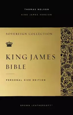 KJV, Personal Size Reference Bible, Sovereign Collection, Leathersoft, Brown, Red Letter, Comfort Print