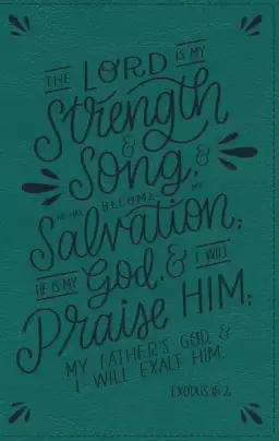 NKJV, Thinline Bible, Verse Art Cover Collection, Leathersoft, Teal, Red Letter, Thumb Indexed, Comfort Print