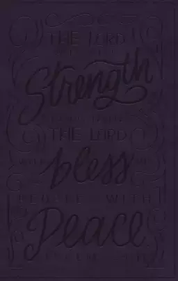 NKJV, Giant Print Center-Column Reference Bible, Verse Art Cover Collection, Leathersoft, Purple, Red Letter, Comfort Print