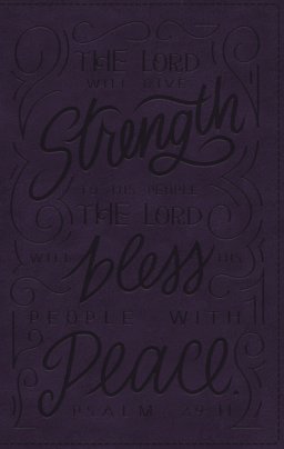 NKJV, Giant Print Center-Column Reference Bible, Verse Art Cover Collection, Leathersoft, Purple, Thumb Indexed, Red Letter, Comfort Print