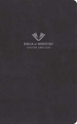 RVR 1960 Biblia del ministro, edición ampliada, negro piel fabricada