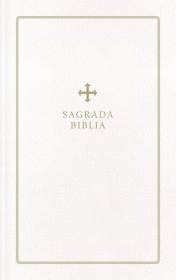 Biblia Católica, Regalos y Ceremonias, Piel reciclada, Blanco, Comfort Print