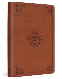 ESV Compact Bible (TruTone, English Saddle, Ornament Design)