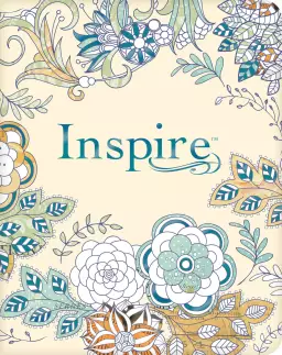 NLT Inspire Colouring and Journaling Bible, Beige, Paperback, Single-Column, Wide-Margin, Colouring Images