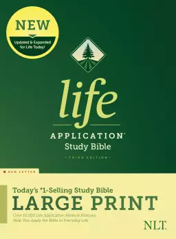 NLT Life Application Study Bible, Hardback, Third Edition, Large Print, Red Letter