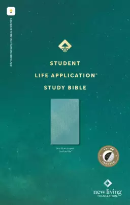 NLT Student Life Application Study Bible (LeatherLike, Teal Blue Striped, Indexed, Red Letter, Filament Enabled)