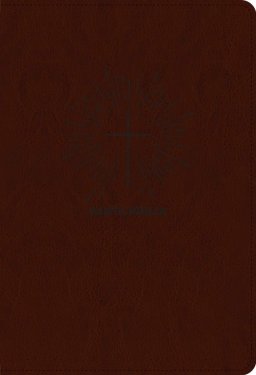 Santa Biblia NTV, letra súper gigante (SentiPiel, Café oscuro , Letra Roja)
