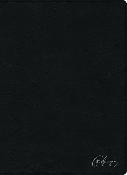 RVR 1960 Biblia de estudio Spurgeon, negro piel genuina