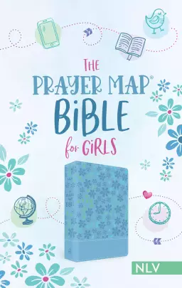 Prayer Map Bible for Girls NLV [Sky Blue Shimmer]