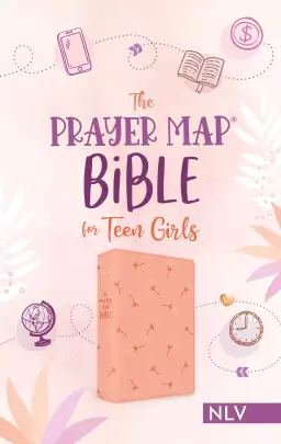 Prayer Map Bible for Teen Girls NLV [Coral Dandelions]