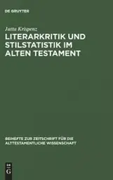Literarkritik Und Stilstatistik Im Alten Testament