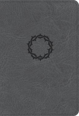 NASB Large Print Compact Reference Bible, Charcoal LeatherTouch