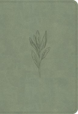 NASB Large Print Compact Reference Bible, Sage SuedeSoft LeatherTouch