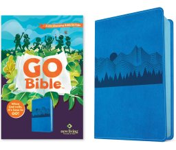 NLT GO Bible for Kids  (LeatherLike, Blue Mountains)