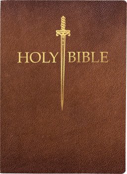 KJV 1611 Sword Bible, Large Print, Acorn Bonded Leather, Thumb Index: (Red Letter, Brown)