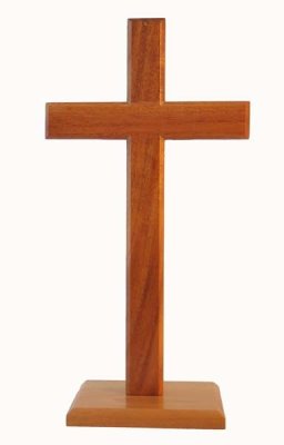 Cross 30cm (Standing) Square Base - natural