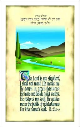 Text Card - The Lord is my ... Pack of 20 Same Design