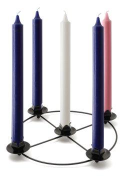 12" x 1" Fluted Advent Candles with 10" Frame