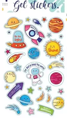 Space Series For God So Loved Stickers