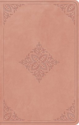 ESV Large Print Value Thinline Bible (TruTone, Blush Rose, Fleur-de-lis Design)