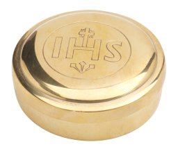 Gold Plated Container for Hosts D 8 cm
