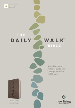 The Daily Walk Bible NLT, Filament Enabled (LeatherLike, Stepping Stones Dark Taupe)