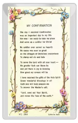 My Confirmation Poetic Leaflet