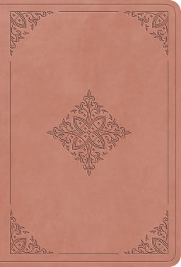 ESV Large Print Value Compact Bible (TruTone, Blush Rose, Fleur-de-lis Design)