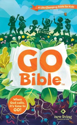 NLT GO Bible for Kids  (LeatherLike, Orange Camo)