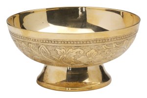 Incense Bowl with Flower Design D 13 cm