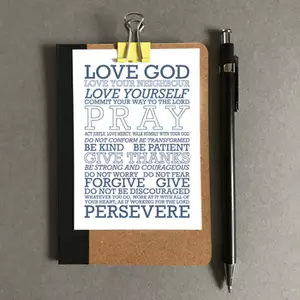 'Love God' (Grey) Mini Card