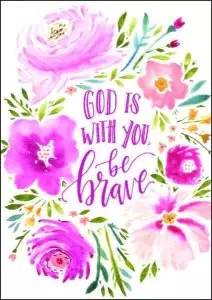 'God is With You, Be Brave' Mini Card