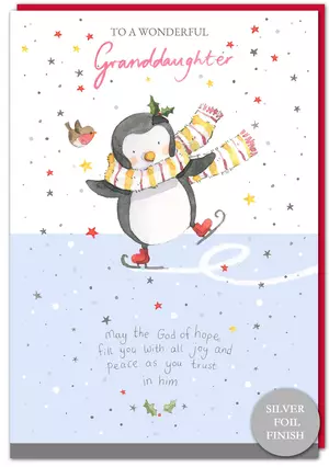 Granddaughter Christian Christmas Card