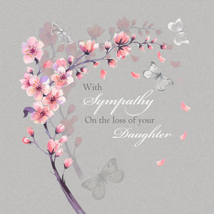 Falling Blossom Daughter Sympathy Single Card