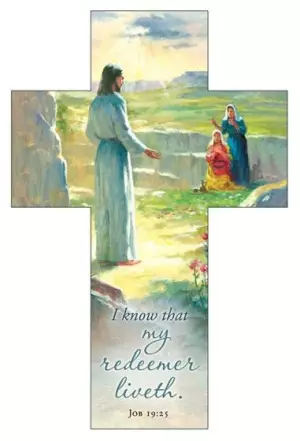 Bookmark-I Know That My Redeemer Liveth (Job 19:25) (Die-Cut Cross) (Pack Of 25)