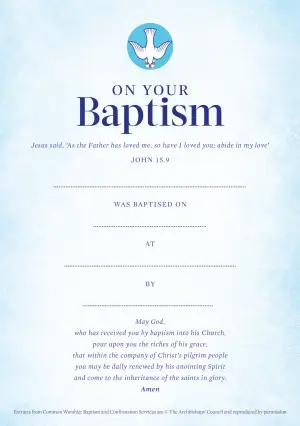 Baptism Certificates Contemporary (pack of 20)