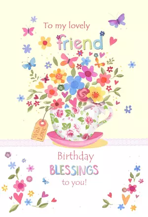 Lovely Friend Birthday Single Card