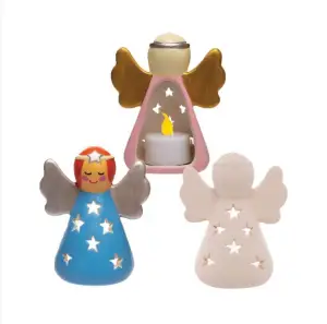 Angel Ceramic Tealight Holders (Pack of 3)
