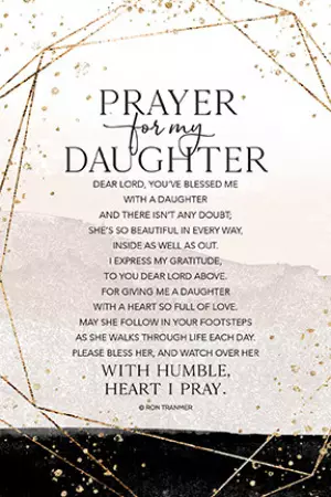 Plaque-Heaven Sent-Prayer For My Daughter (6 x 9)