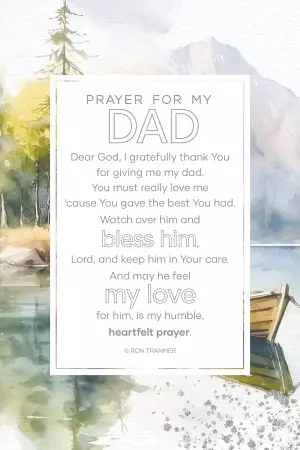 Plaque-Everyday-Prayer For My Dad (6 x 9)