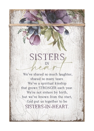 Plaque-Timeless Twine-Sisters In Heart (6 x 9)