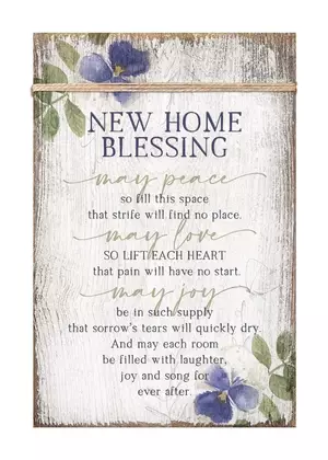 Plaque-Timeless Twine-New Home Blessing (6 x 9)