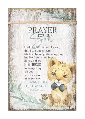 Plaque-Timeless Twine-Prayer For Our Son (6 x 9)