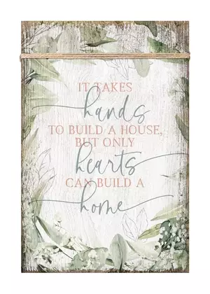 Plaque-Timeless Twine-It Takes Hands (6 x 9)
