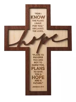 Plaque-Crosscut-For I Know The Plans (7.5 x 10) (Jeremiah 29:11)