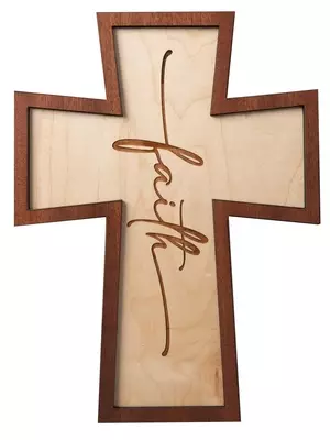 Plaque-Crosscut-Faith (7.5 x 10)