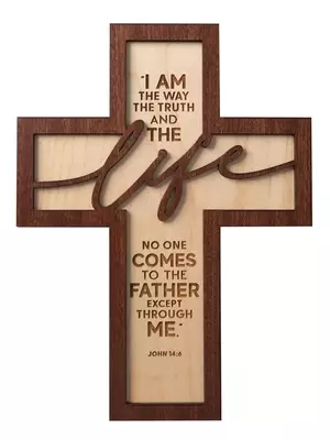 Plaque-Crosscut-I Am The Way (7.5 x 10) (John 14:6)