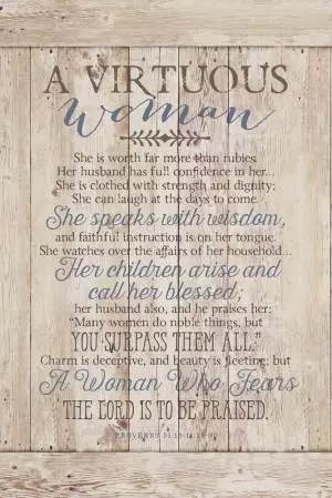 Plaque-New Horizons-Virtuous Woman (Easel Backed) (6 x 9)