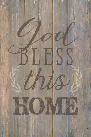 Plaque-New Horizons-God Bless This Home (Easel Backed) (6" x 9")